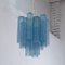 Blue Murano Glass Suspension Tronchi Chandelier, Italy, 1990s 8