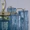 Blue Murano Glass Suspension Tronchi Chandelier, Italy, 1990s 10