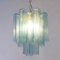 Blue Murano Glass Suspension Tronchi Chandelier, Italy, 1990s, Image 9