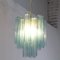 Blue Murano Glass Suspension Tronchi Chandelier, Italy, 1990s 7