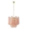 Italian Chandelier in Murano Pink Glass, 1990s 1