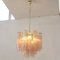 Italian Chandelier in Murano Pink Glass, 1990s 8