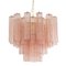 Italian Chandelier in Pink Murano Glass, 1990s 2