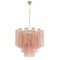 Italian Chandelier in Pink Murano Glass, 1990s, Image 1