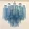 Lámpara de suspensión italiana de cristal de Murano azul, años 90, Imagen 3