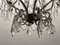 Lámpara de araña vintage con cuentas de cristal, años 40, Imagen 6