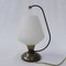 Vintage Desk Lamp with White Glass Shade, 1950s 5