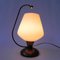 Vintage Desk Lamp with White Glass Shade, 1950s, Image 7