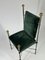 Stuhl aus Eisen & Messing im Stil von Maison Jansens, 1960er 4