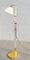 Lámpara de pie ajustable de latón y vidrio acrílico, años 70, Imagen 1