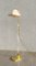 Lámpara de pie ajustable de latón y vidrio acrílico, años 70, Imagen 2