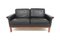 Scandinavian Sofa 2 Seats in Leather, Sweden, 1950s, Image 1