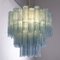 Murano Blue Glass Tronchi Chandelier, 1980s 4