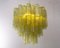 Lámpara de araña Tronchi de cristal de Murano verde, años 80, Imagen 5