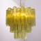 Murano Green Glass Tronchi Chandelier, 1980s 9