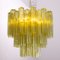 Murano Green Glass Tronchi Chandelier, 1980s 4