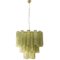 Murano Green Glass Tronchi Chandelier, 1980s, Image 1