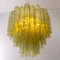 Lámpara de araña Tronchi de cristal de Murano verde, años 80, Imagen 8