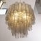 Murano Grey Glass Tronchi Chandelier, 1980s 5