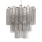 Murano Grey Glass Tronchi Chandelier, 1980s 2