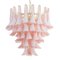 Pink & White Color Murano Glass Petal Chandelier, Italy, 1990s 2