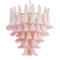 Pink & White Color Murano Glass Petal Chandelier, Italy, 1990s, Image 2