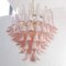 Pink & White Color Murano Glass Petal Chandelier, Italy, 1990s 9