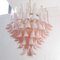 Pink & White Color Murano Glass Petal Chandelier, Italy, 1990s, Image 9