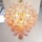 Pink & White Color Murano Glass Petal Chandelier, Italy, 1990s 8