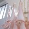 Pink & White Color Murano Glass Petal Chandelier, Italy, 1990s 11