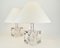 Würfelförmige Tischlampen aus Kristallglas von Royal Leerdam, 1970er, 2er Set 2