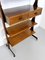 Vintage Minimal Walnut Bookshelf with Brass and Varnished Metal Details, Italy, 1970s 8