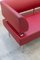 Business Class 3-Sitzer Sofa aus rotem Leder mit verchromten Eisenfüßen, 1990er 6