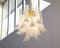 Murano Glass Crystal and White Glass Petal Ceiling Lamp, 1990s 8