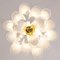 Murano Glass Crystal and White Glass Petal Ceiling Lamp, 1990s 5