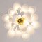 Murano Glass Crystal and White Glass Petal Ceiling Lamp, 1990s, Image 5
