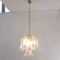 Murano Glass Crystal and White Glass Petal Ceiling Lamp, 1990s 4