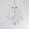 Murano Glass Crystal and White Glass Petal Ceiling Lamp, 1990s 6