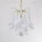 Murano Glass Crystal and White Glass Petal Ceiling Lamp, 1990s, Image 6