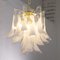 Murano Glass Crystal and White Glass Petal Ceiling Lamp, 1990s 9