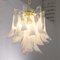 Murano Glass Crystal and White Glass Petal Ceiling Lamp, 1990s, Image 9