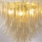 Lámpara de araña con pétalos de cristal de Murano dorado, Italia, Imagen 5