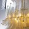 Lámpara de araña con pétalos de cristal de Murano dorado, Italia, Imagen 9