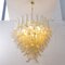 Murano Gold Glass Petal Chandelier, Italy 7