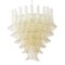 Lámpara de araña con pétalos de cristal de Murano dorado, Italia, Imagen 2