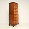 Antique Burr Walnut Chest on Chest of Drawers, 1890s, Image 3
