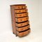 Antique Burr Walnut Chest on Chest of Drawers, 1890s 5