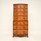 Antique Burr Walnut Chest on Chest of Drawers, 1890s, Image 2