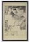 Französische Künstlerin, Frau, Tuschezeichnung, Mitte des 20. Jahrhunderts 2