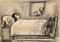 Mino Maccari, Dangerous Sleep, Charcoal, Mid-20th Century, Image 1